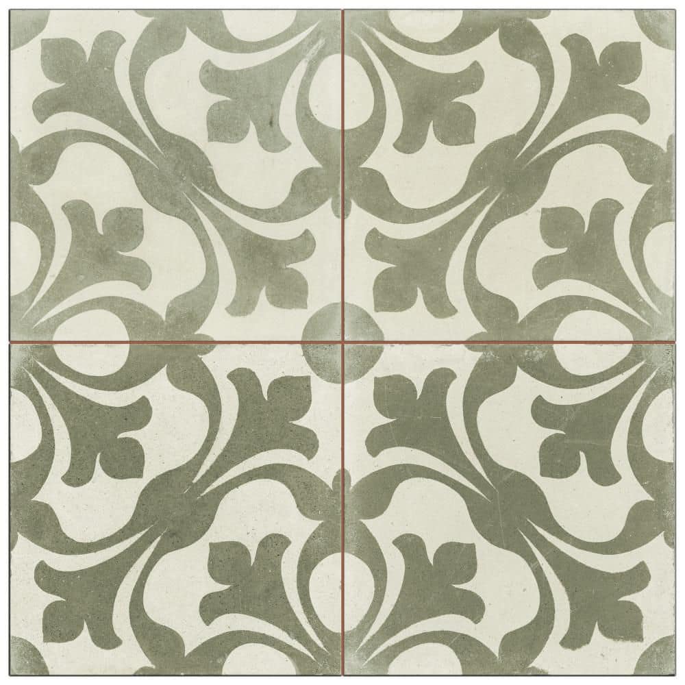 Kings Nouveau Sage 4-2/5 in. x 4-2/5 in. Ceramic Floor and Wall Take Home Tile Sample price history on PriceWatchPro