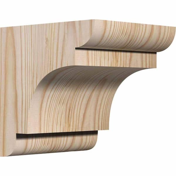 Ekena Millwork 5-1/2 in. x 6 in. x 6 in. Douglas Fir New Brighton Smooth Corbel