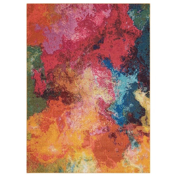 Nourison Celestial Palette 5 ft. X 7 ft. Modern Abstract Area Rug