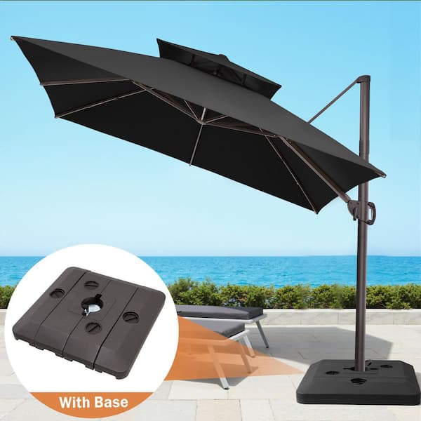 dual vent patio umbrella Amazon.com: Tangkula 10 Ft 3 Tier Patio Umbrella, Outdoor Aluminum Double  Vented Tilt Umbrella with Crank, for Market, Backyard, Poolside, Garden  (Blue) : Patio, Lawn & Garden