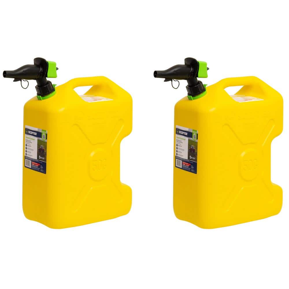 Smart Control Dual Handle Diesel 5-gal. Gas Container Jug in Yellow (2-Pack) price history on PriceWatchPro