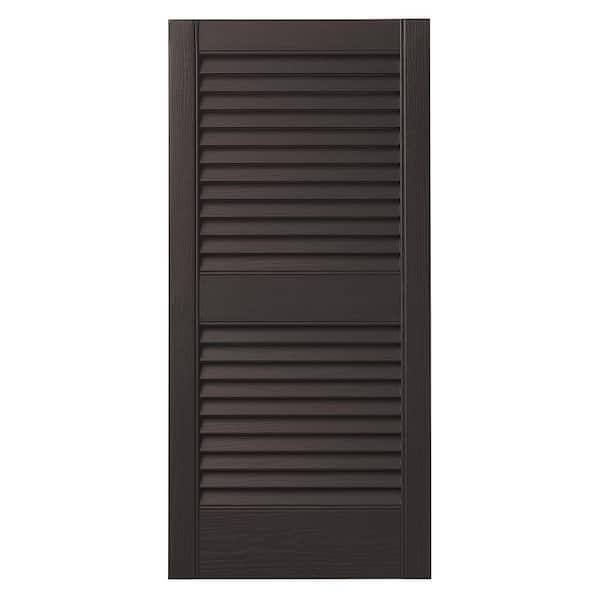 Ply Gem 15 In. X 35 In. Open Louvered Polypropylene Shutters Pair In ...