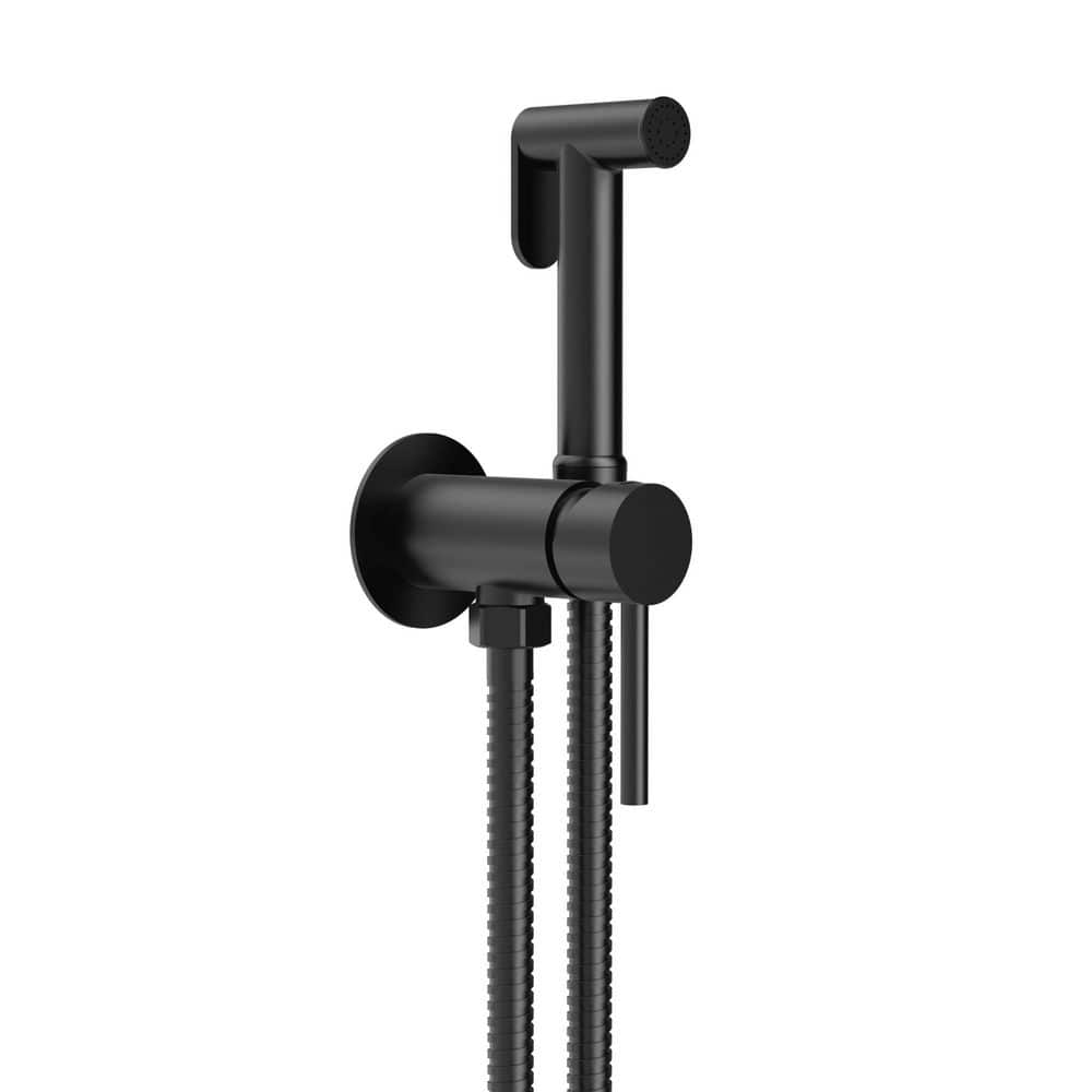 1 Handle Bidet Faucet with 47 in. Stainless Steel Hose and Wall Mount Holder for Bathroom in Matte Black price history on PriceWatchPro