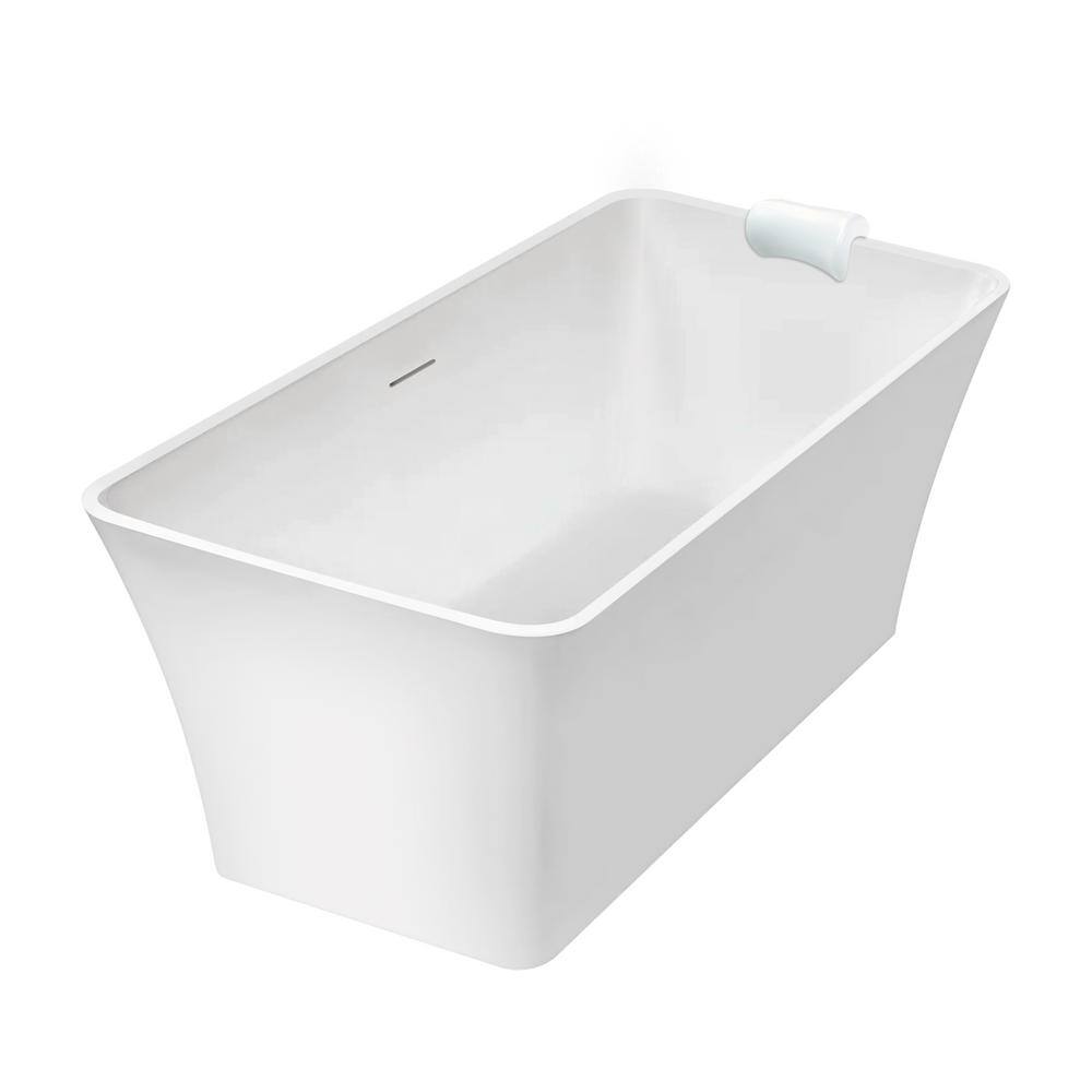 Lily 59" White Acrylic Freestanding Soaking Tub