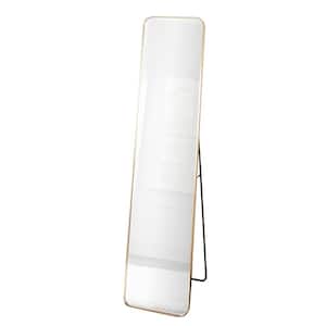 Rounded Corner 59 in. H x 13.78 in. W Rectangle Metal Standing Mirror
