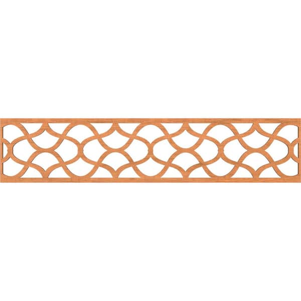 Ekena Millwork Resort Fretwork 0.25 in. D x 46.75 in. W x 10 in. L Cherry Wood Panel Moulding