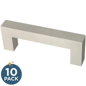 Simple Modern Square 3 in. (76 mm) Stainless Steel Cabinet Drawer Pull (10-Pack)