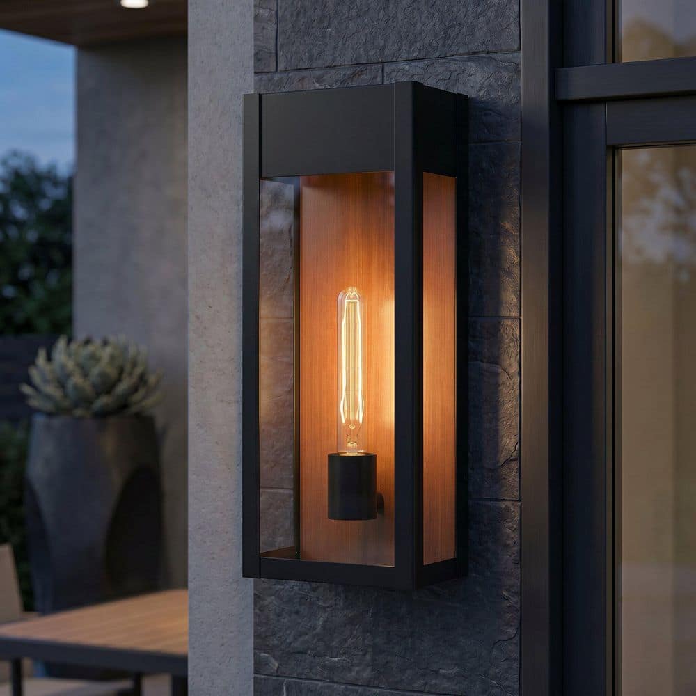 Quoizel Maren 7.5 in. 1-Light Matte Black Outdoor Wall Lantern