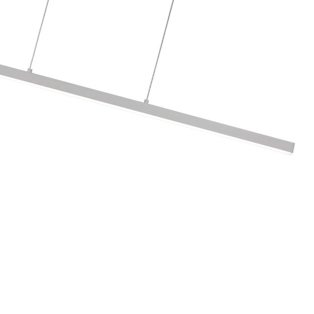 Vega Slim 56" LED Linear Kitchen Island Pendant in Brushed Nickel