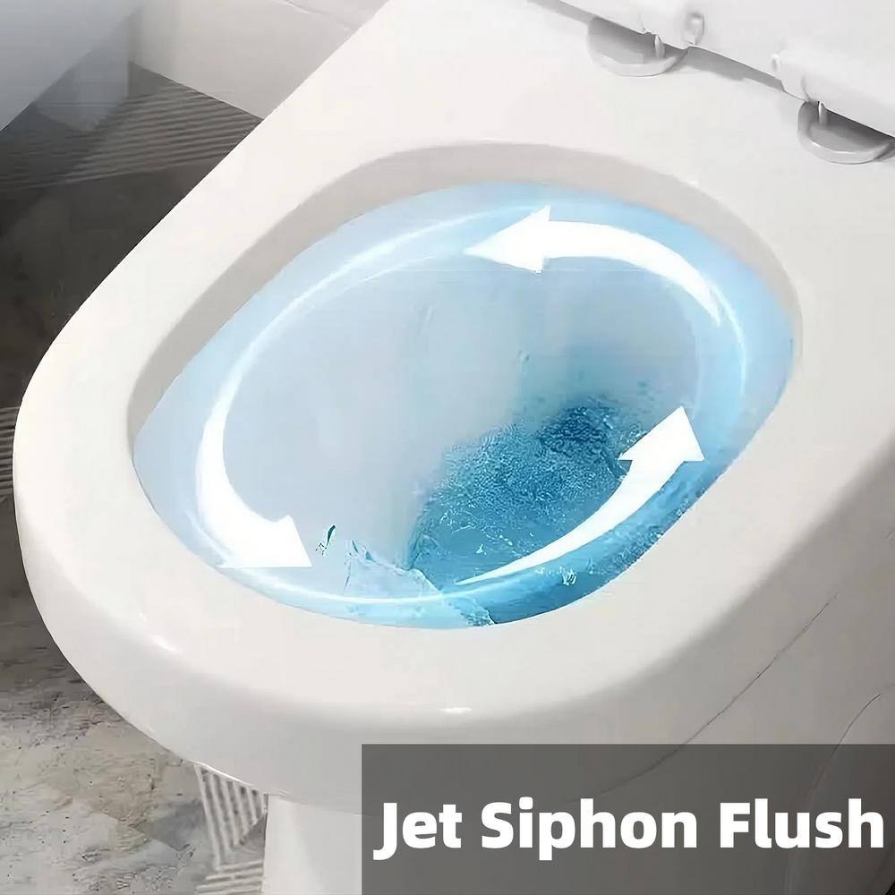 Glossy White Ceramic Dual Flush Elongated Toilet