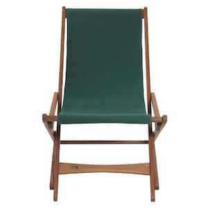 Green Fabric Outdoor Safe Folding Sling Chair