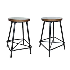Illona 24 in. Elm Counter Stool (Set of 2)