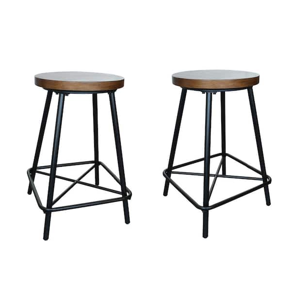 Carolina Forge Illona 24 in. Elm Counter Stool Set of 2 BX1324