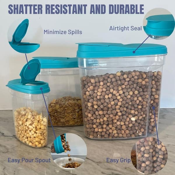 Simple Gourmet Airtight Food Storage Containers - 6 Piece BPA Free Flour Container and Sugar Container Set. These Containers Are Perfect for