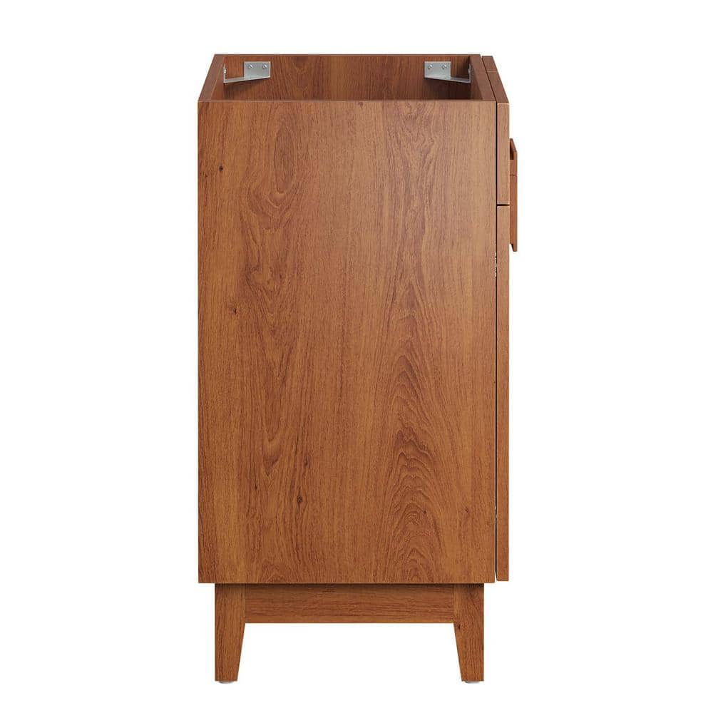 Miles 24" Walnut Bathroom Vanity Cabinet with Asymmetrical Doors