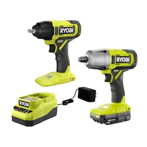 ONE+ 18V Cordless 2-Tool Combo Kit with 1/2 in. Impact Wrench, 3/8 in. Impact Wrench, 2.0 Ah Battery, and Charger