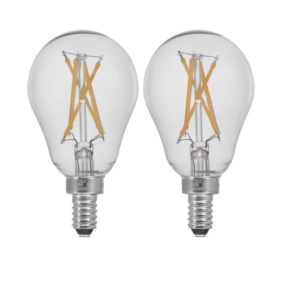 60-Watt Equivalent A15 E12 Candelabra Dimmable CEC Clear Glass LED Ceiling Fan Light Bulb in Bright White (2-Pack) price history on PriceWatchPro