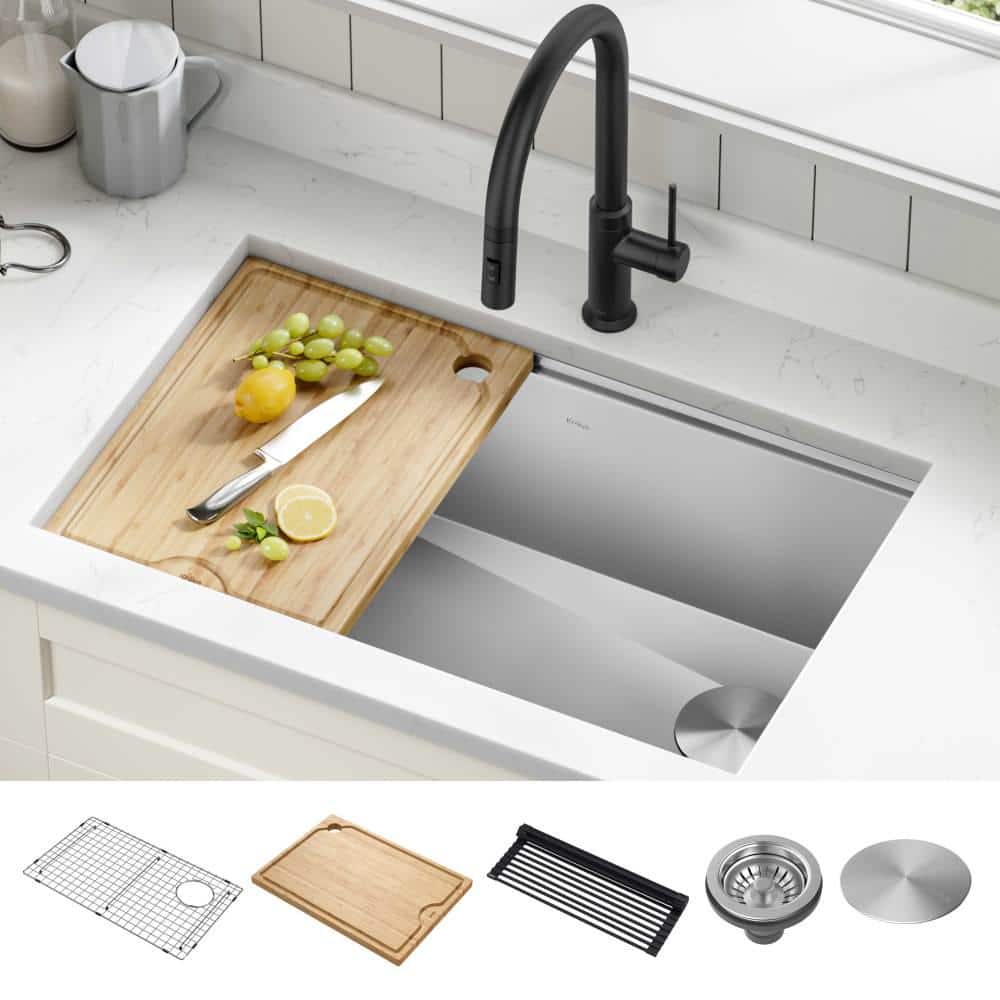 Kore 30-Inch Stainless Steel Undermount Single Bowl Kitchen Sink