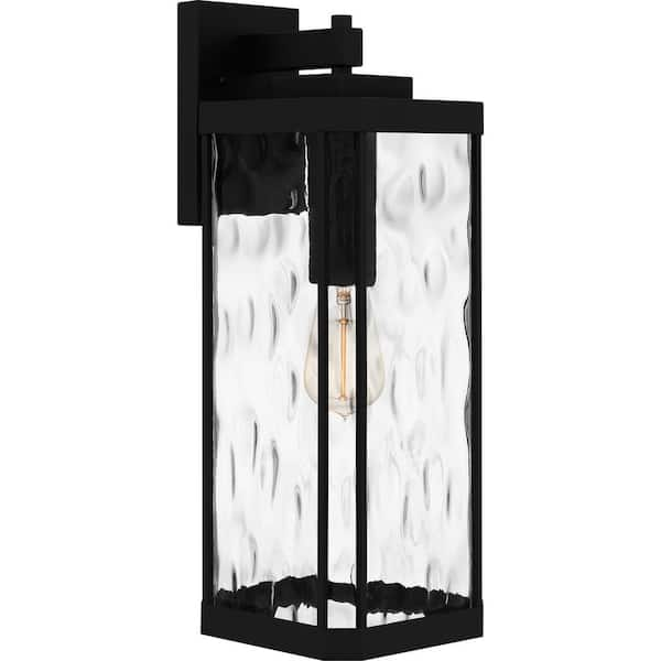 Quoizel Balchier 1 Light Matte Black Outdoor Wall Lantern Sconce Bcr8407mbk The Home Depot