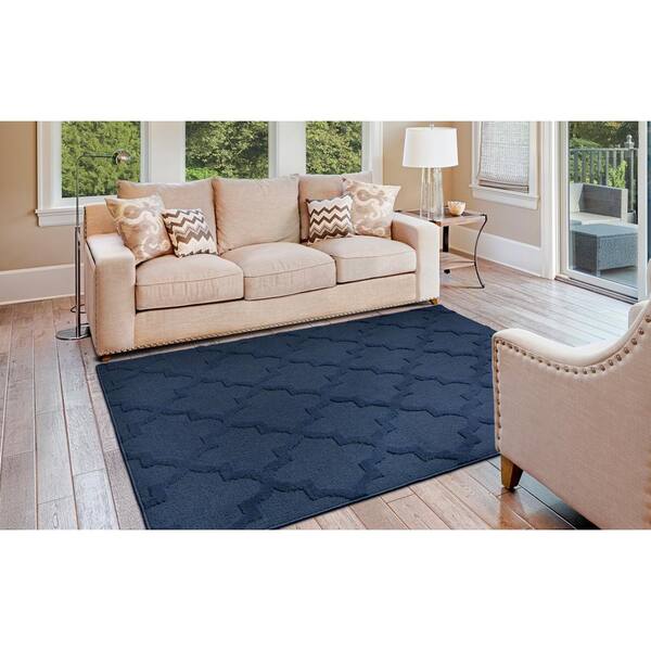 Garland Rug Quatro Navy 6 ft. x 9 ft. Area Rug - image 3