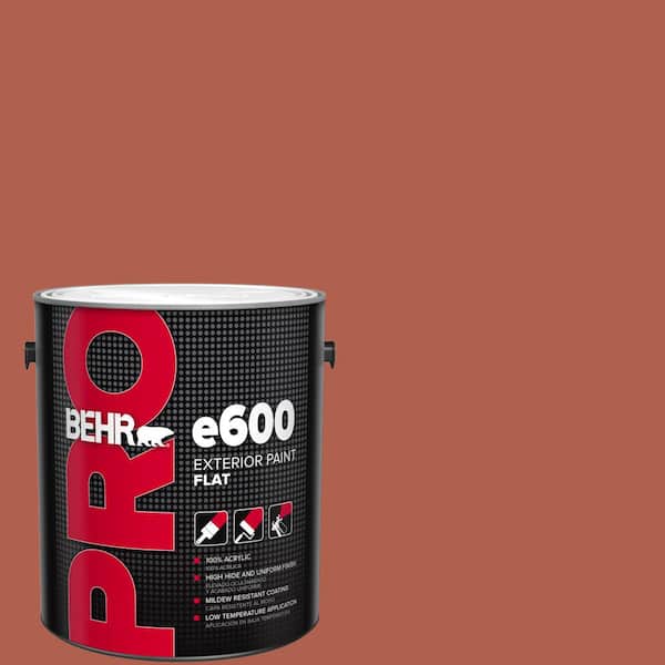 1 gal. #BIC-46 Clay Red Flat Exterior Paint