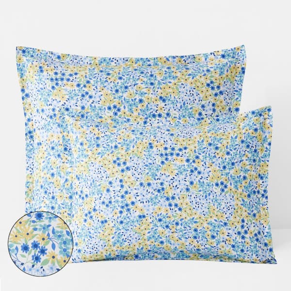 Company Cotton Sunshine & Blooms Mini Floral Percale Sham