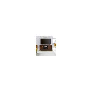 Bungalow 54 in. Brown Wood TV Stand Fits TVs Up to 60 in. with Storage Doors