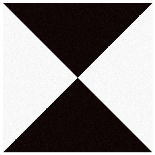 Vsmile Black Geometric Pattern Peel and Stick Wall Tiles 8 in. x 8 in. PVC Wall Backsplash (10-Pack, Cover 4.36 sq. ft. )