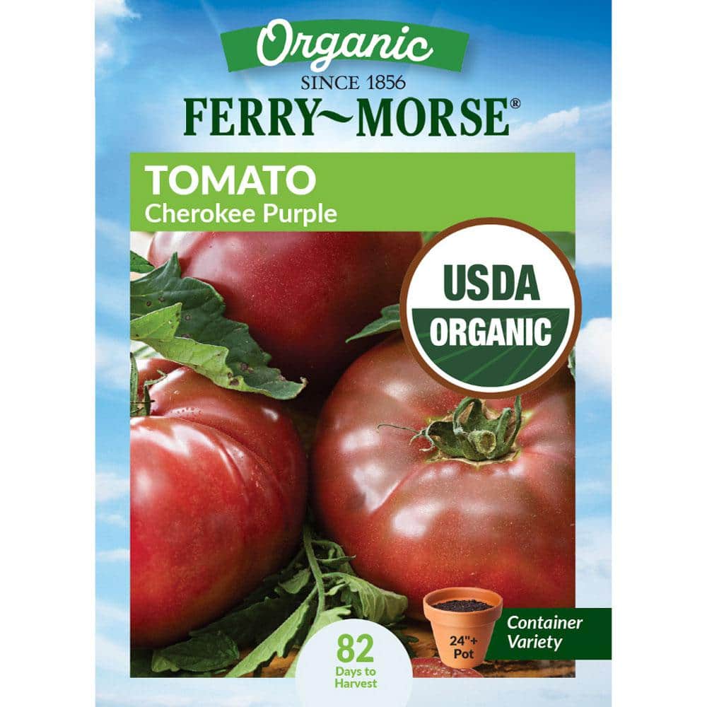 Ferry-Morse Organic Tomato Cherokee Purple Heirloom Fruit Seeds