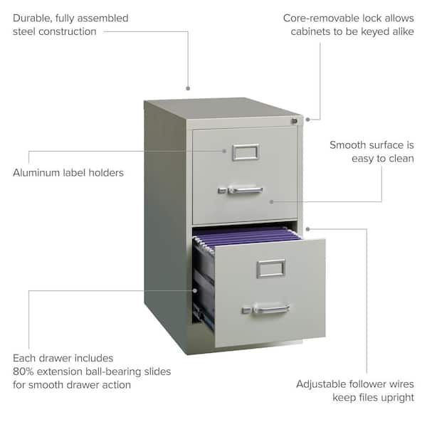 Mondawe White 3-Drawer 23.62-in File Cabinet