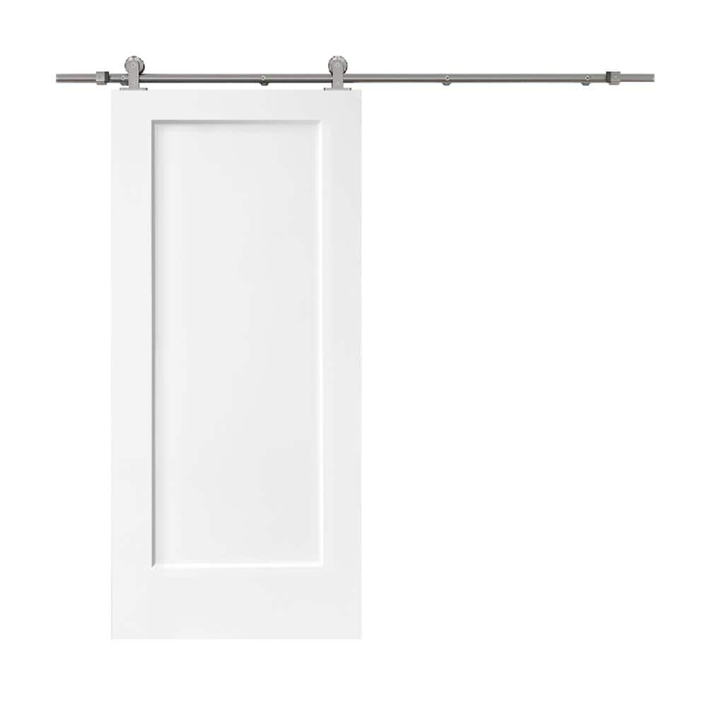 CALHOME 36 in. x 80 in. White Primed Composite MDF 1 Panel Interior ...