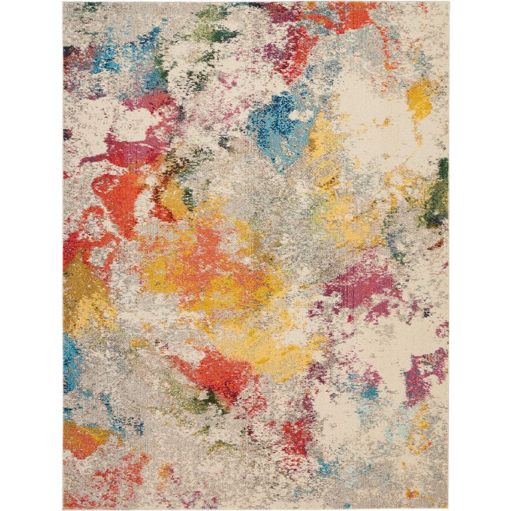 Celestial Janelle Ivory/Multicolor 8 ft. x 11 ft. Abstract Art Deco Area Rug price history on PriceWatchPro