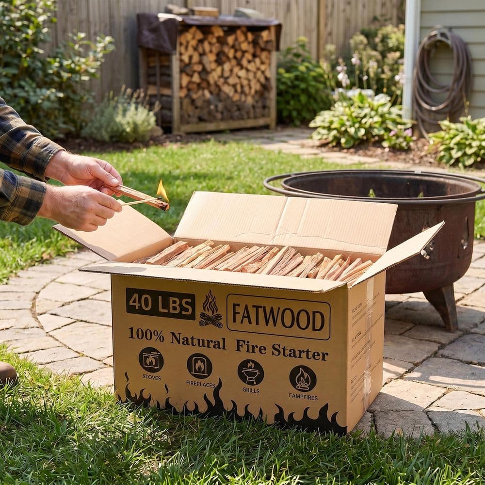 40 lbs. Fatwood Fire Starter Sticks,Pine Fire Starter Stick,100