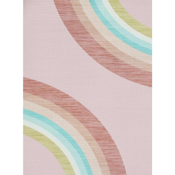 Solara Blush Arc 8 ft. x 11 ft. Non-Toxic, Child and Pet Safe-Indoor Area Rug for Kids, Pink