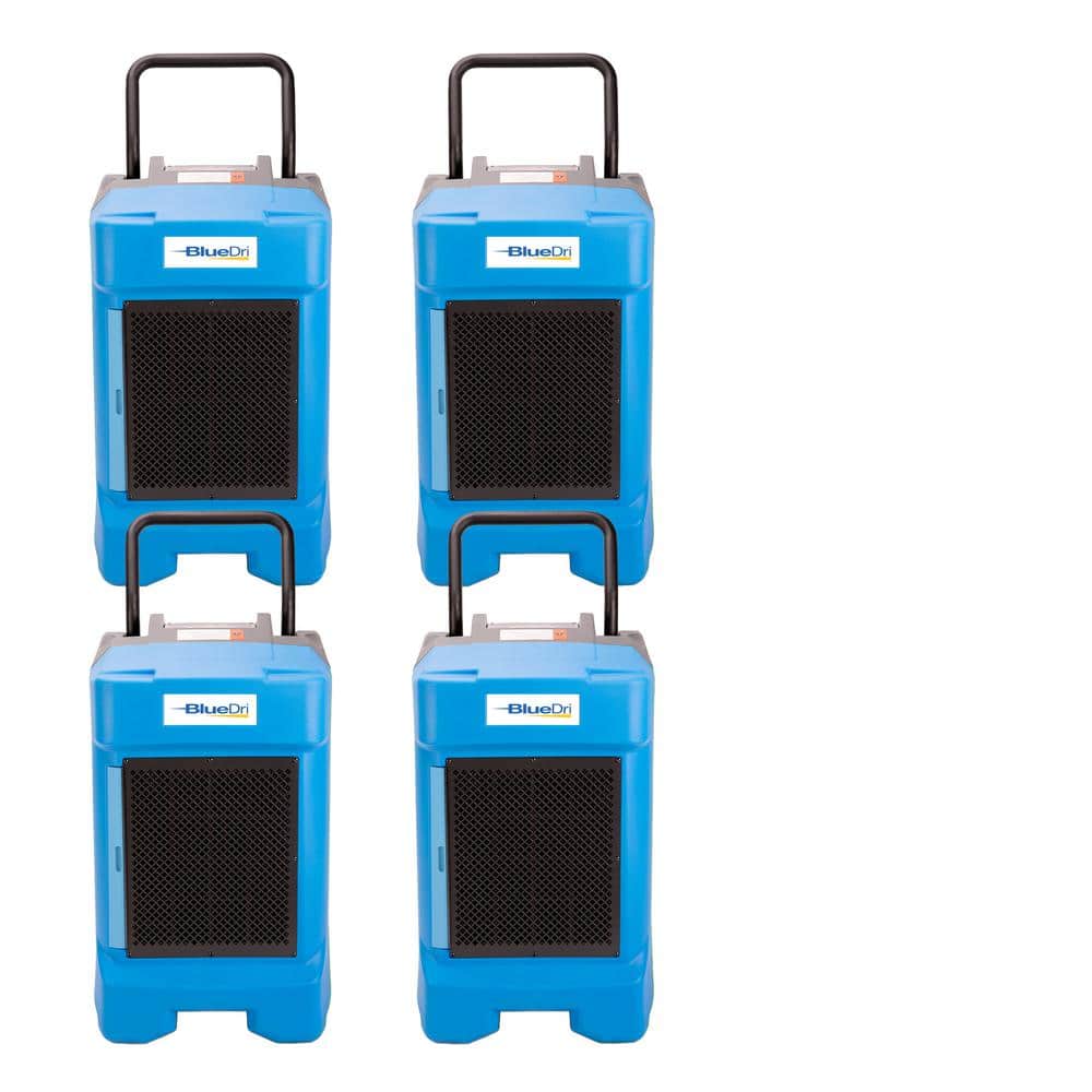 BlueDri 225Pint Commercial Dehumidifier in Blue for Water Damage