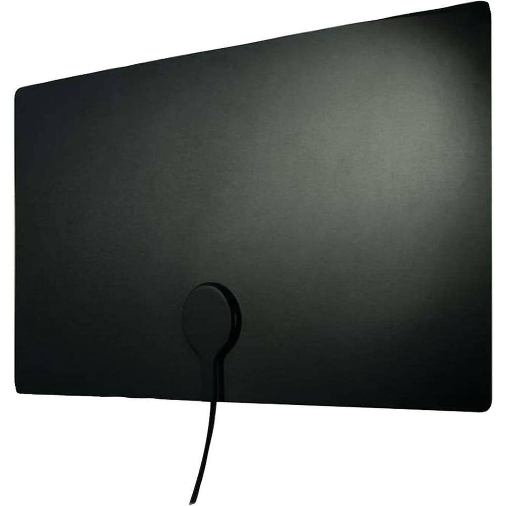 40 mile Reception Amplified UHF, VHF HDTV 4K 1080p Digital Indoor TV Antenna with Slim Reversible Black and White Design