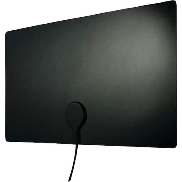 EKIEUDL 40 mile Reception Amplified UHF, VHF HDTV 4K 1080p Digital Indoor TV Antenna with Slim Reversible Black and White Design