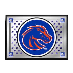 28 in. X 19 in. Boise State Broncos Team Spirit Framed Mirrored Decorative Sign