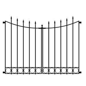 Beaumont 40.4 in. H x 53.8 in. W Black Steel Decorative Fence Gate (2-Pack)