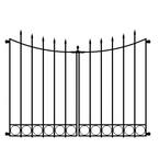 Beaumont No Dig 40.4 in. H x 53.7 in. W Black Steel Decorative Fence Gate