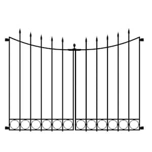Beaumont No Dig 40.4 in. H x 53.8 in. W Black Steel Decorative Fence Gate
