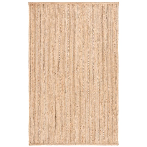 SAFAVIEH Natural Fiber Beige/Gray 6 ft. x 9 ft. Woven Solid Area Rug
