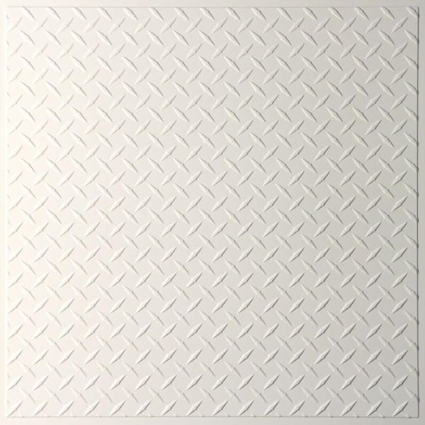 Ceilume Diamond Plate Sand 2 ft. x 2 ft. Lay-in or Glue-up Ceiling Panel (Case of 6)