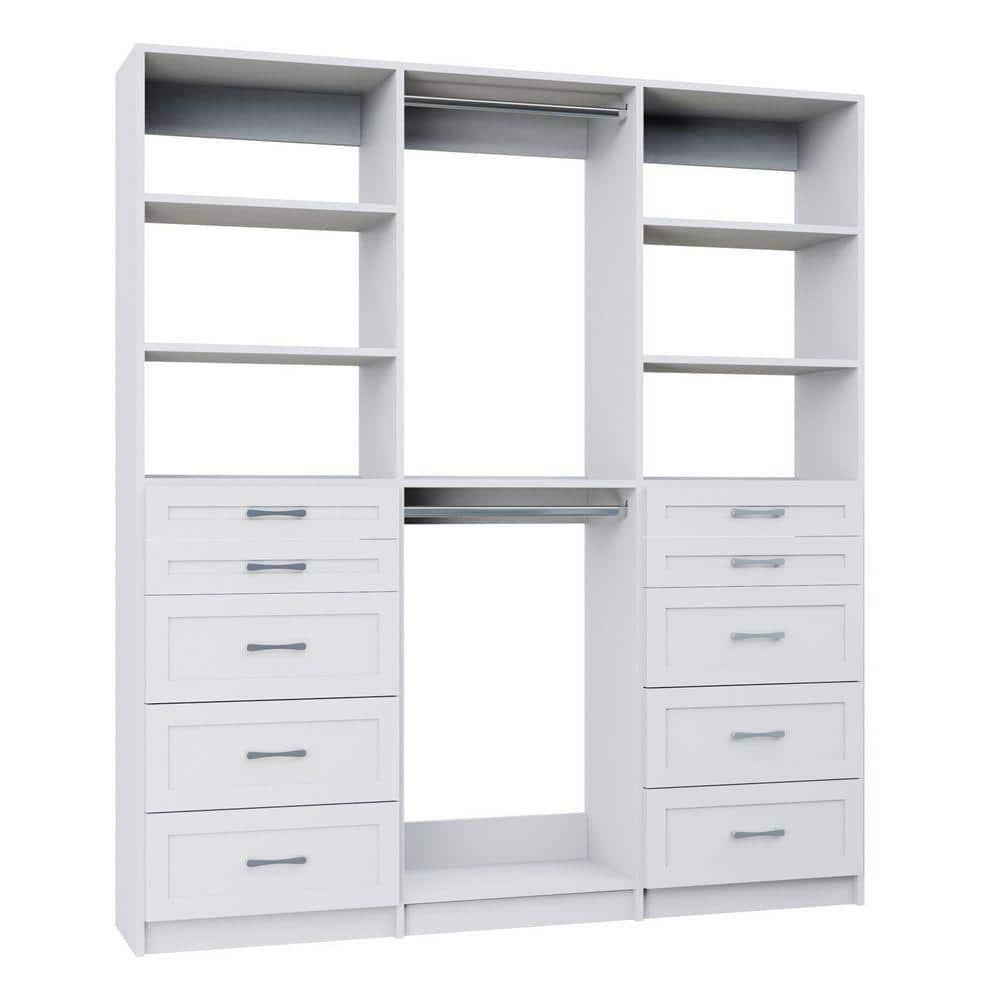 ARTISTIC & CO. THE WHITE OUT セット MODULAR CLOSETS Alto Collection 99 in. W White Tower System Shaker