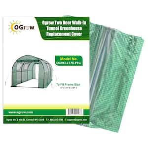Machrus Ogrow Premium PE Greenhouse Replacement Cover for Outdoor Walk in Tunnel Greenhouse  180 in.L x 72 in.W x 72in.H