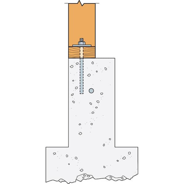 LBP 2 in. x 2 in. Galvanized Bearing Plate with 1/2 in. Bolt Dia.