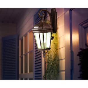 Harrison 3-Light Vintage Rust Outdoor Wall Lantern Sconce