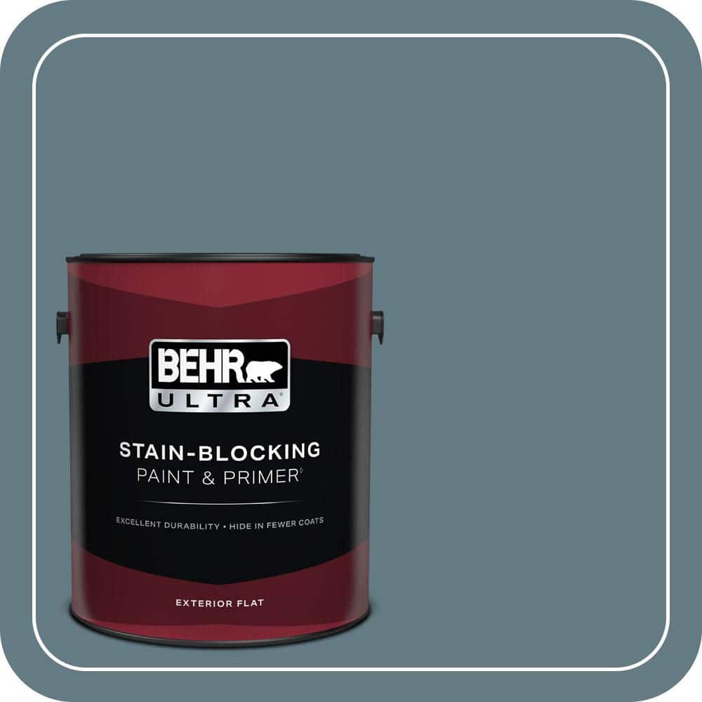 1 gal. #540F-5 Smokey Blue Flat Exterior Paint & Primer price history on PriceWatchPro