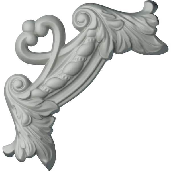 Ekena Millwork 3/4 in. x 9 in. x 9 in. Urethane Devon Rope Panel Moulding Corner (Matches Moulding PML02X00DE)