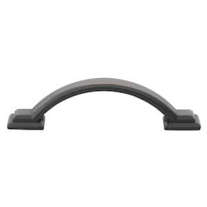 3 in. Center-to-Center Oil Rubbed Bronze Arched Square Cabinet Pull (10-Pack)